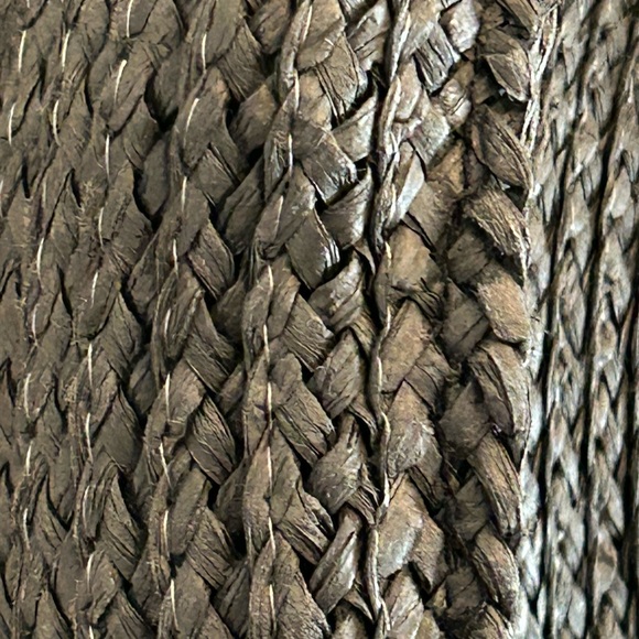 Large wicker soft black purse new . Long and short handles with a clip to close - Picture 5 of 7